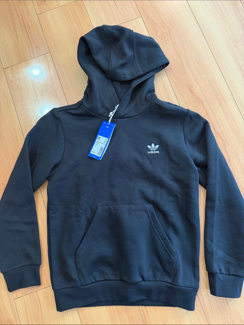 adidas Black Trefoil Pullover Hoodie